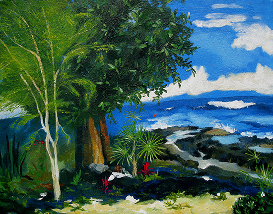 Painting: Mayan Backyard