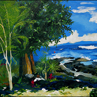 Painting: Mayan Backyard