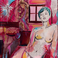 Painting: Pink Feather